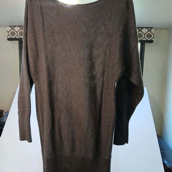 Gray Shirt Dress With Measurments, No size or Brand. This is Elegant, Business. - Picture 1 of 8